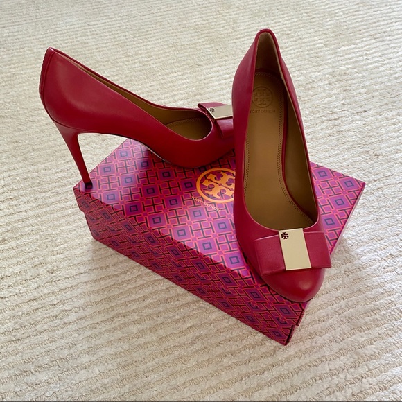 NWT Tory Burch Chase pink leather pumps - Picture 13 of 14